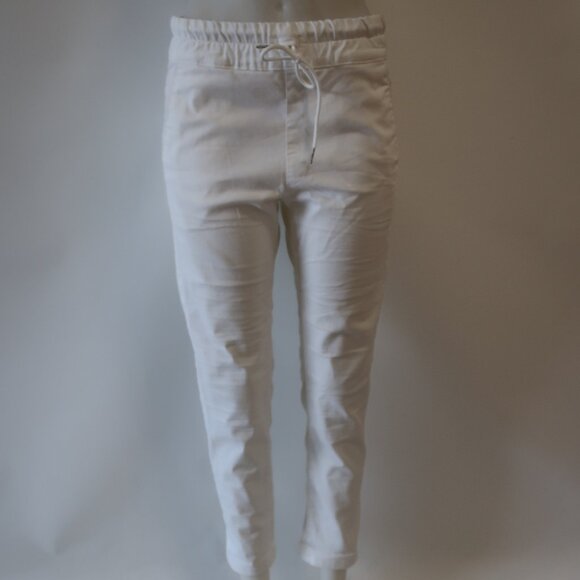BEVY FLOG Pants - Womens Bevy Flog White (Item- 908) Elastic Waist Drawstring Pull-On Pants 30